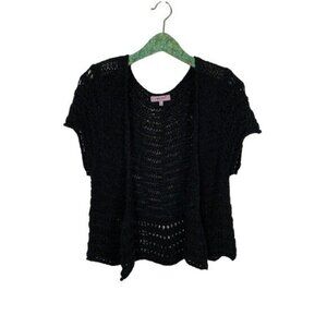 Per Una Cardigan Black 16 Womens Knit Sweater Classic Chic